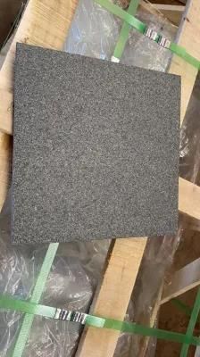 Absolute Pure Black Granite Tile Flamed Finish Granite