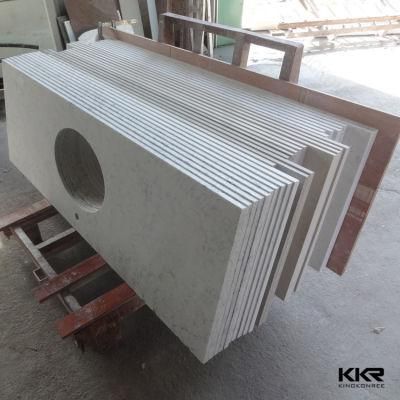 Prefab Stain Resistant Quartz Artificial Stone Vanity Top