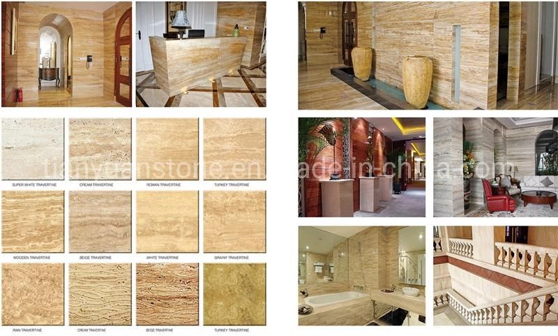 Polished Travertine Slabs Marble Beige Travertine