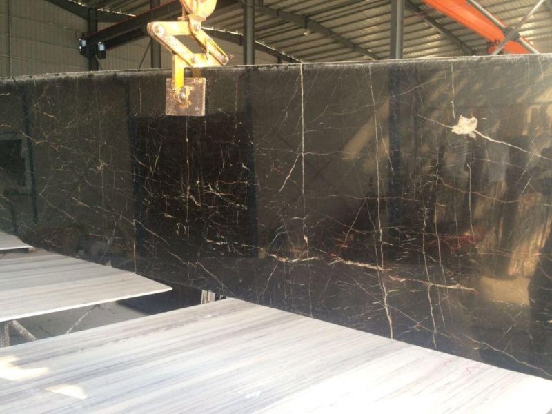 St. Laurent Marble Natural Brown Marble with White Gold Veins Polished Big Slabs
