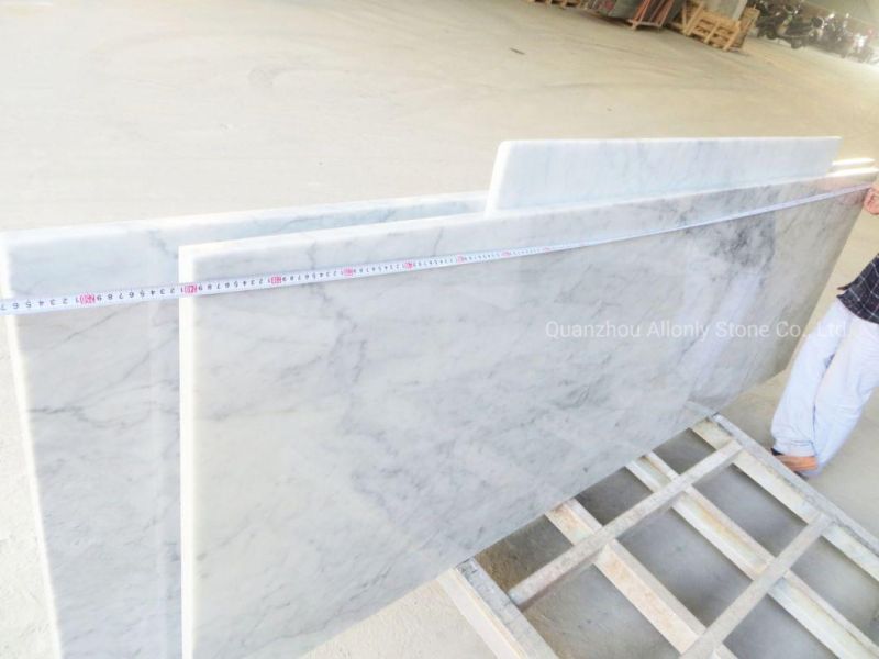 Wholesale Precut Cararra White Marble Kitchen Countertop Bathroom Vanity Top