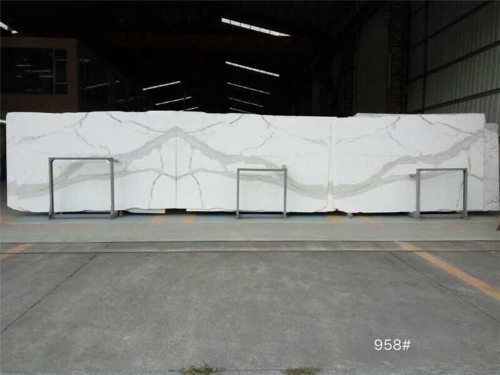 Grade a Natural Stone Slab Italian White Calcutta Marble for Home Decor