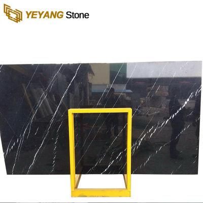 Black with White Lines Marble for Bathroom/Shower/Floor/Wall