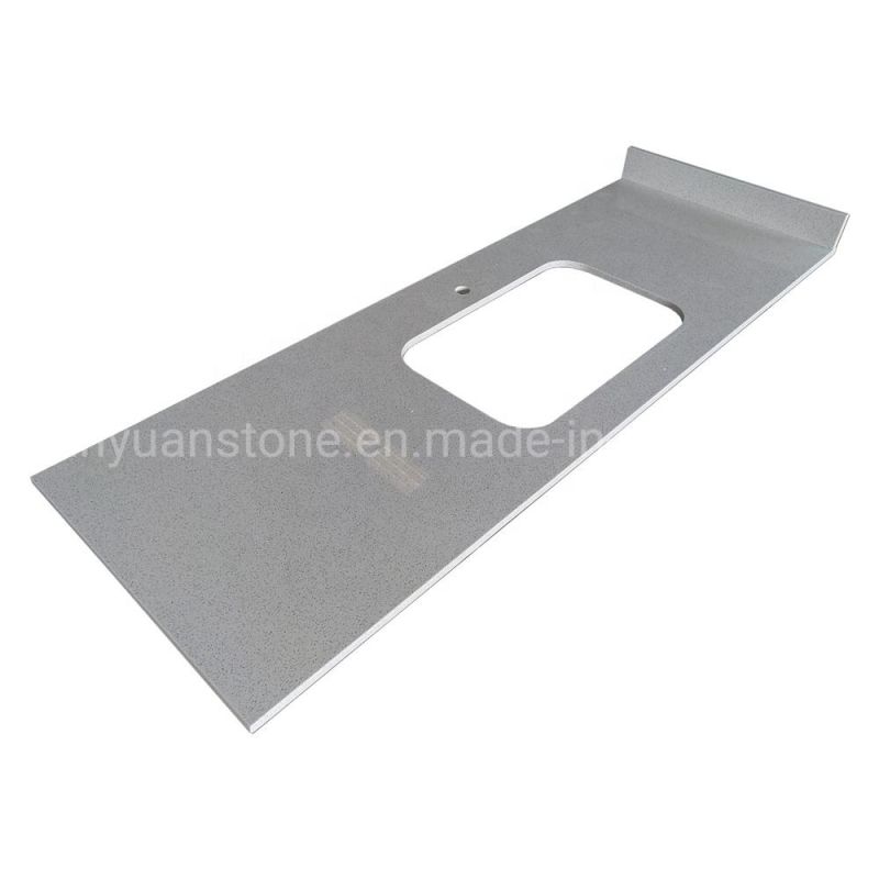 Chinese Crystal White Quartz Stone for Kitchen Island Quartz Countertop