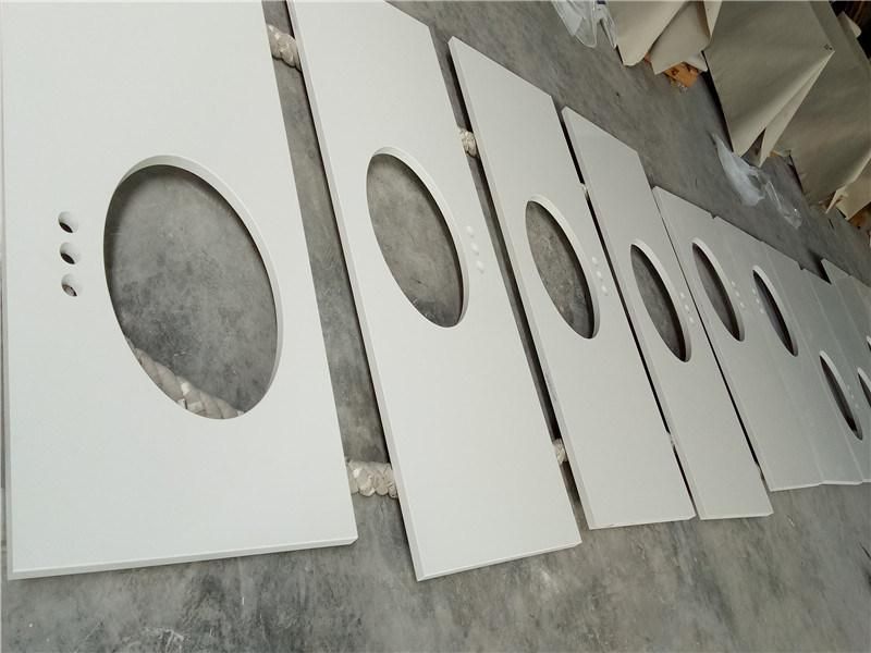 Artificial Quartz Tile/Slab White Stone Countertop/Kitchen/Bathroom/Vanity Top Design