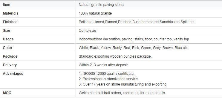 Cheap Chinese Granite G623 Bianco Sardo Stone Tile Flooring Paver