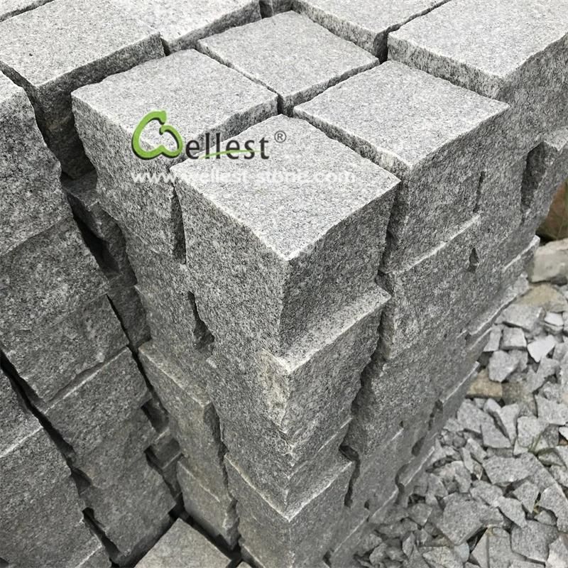 10X10X10cm Granite Driveway Paving Stone, Grey Granite Driveway Paver