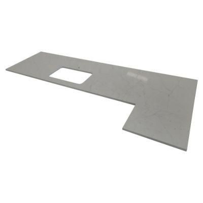 Custom Avenue White Quartz Stone Kitchen Table Countertops for Hotel