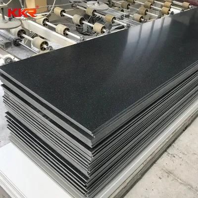 Wholesale Luxury Building Black Grains Chips Solid Surface Sheet