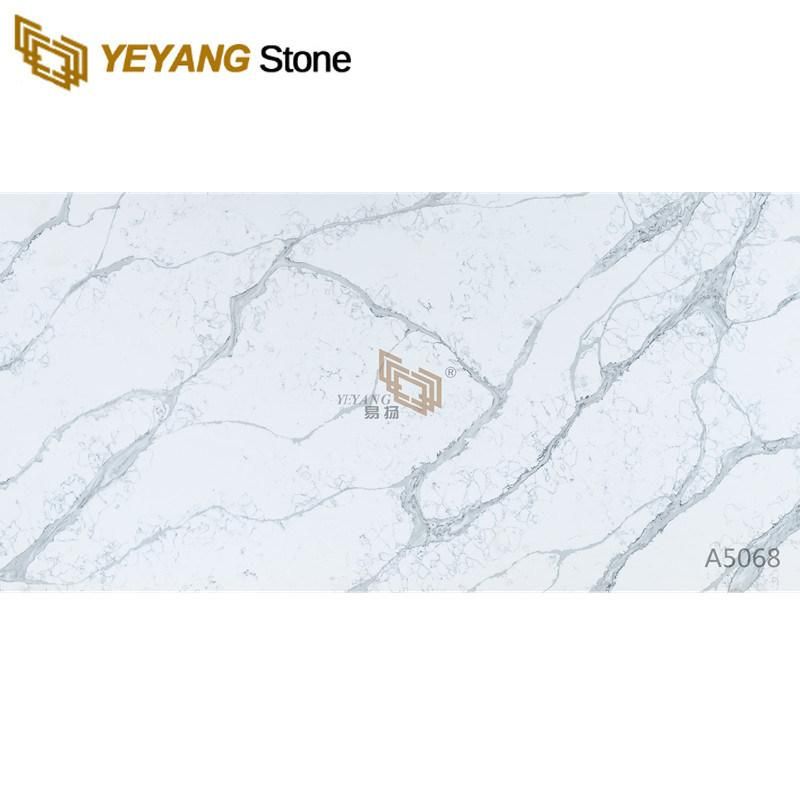 Calacatta Classique White Quartz Slab for Sale/Kitchen/Bathroom/Table/Benchtop/Countertop