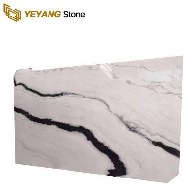 China Natural Stone Marble Panda White Marble Slab for Countertop