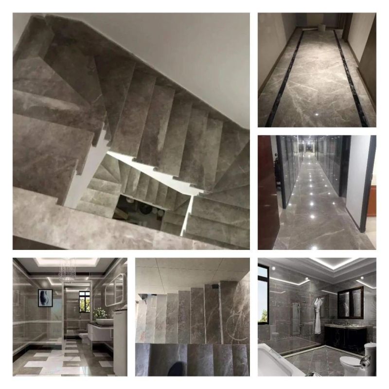 600X600 China Grey Marble Bathroom Flooring and Wall Tile Design Wholesale Price