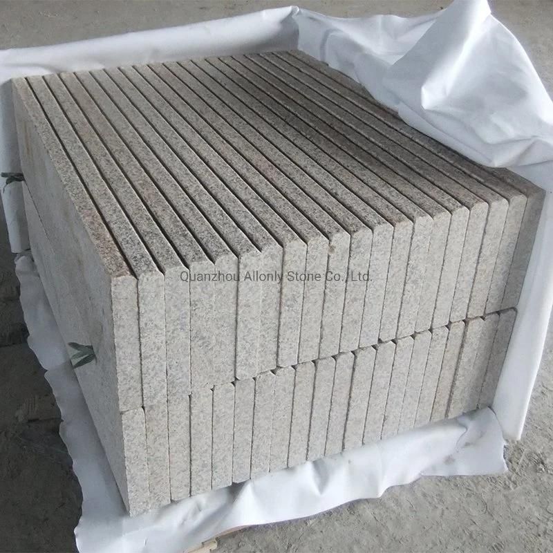 China Flamed Cheap Exterior G682 Golden Yellow Granite Flooring Tile Paving Stone
