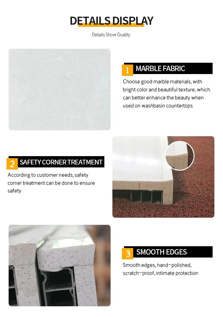 Factory Outlet Customizable Living Room Furniture Artificial Stone Quartz Stone Drawers Top Kitchen Sink Kitchen Countertops