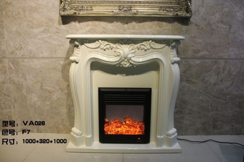 Home Decoration Freestanding Marble Fireplace Mantel