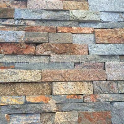 Rusty Yellow Culture Stone Slate for Wall Cladding and Roofing