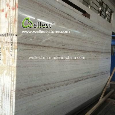 Best China Crystal Wood Marble, Galaxy White Wooden Marble, Silver Serpeggiante, Chinese Chenille Beige Marble Slab