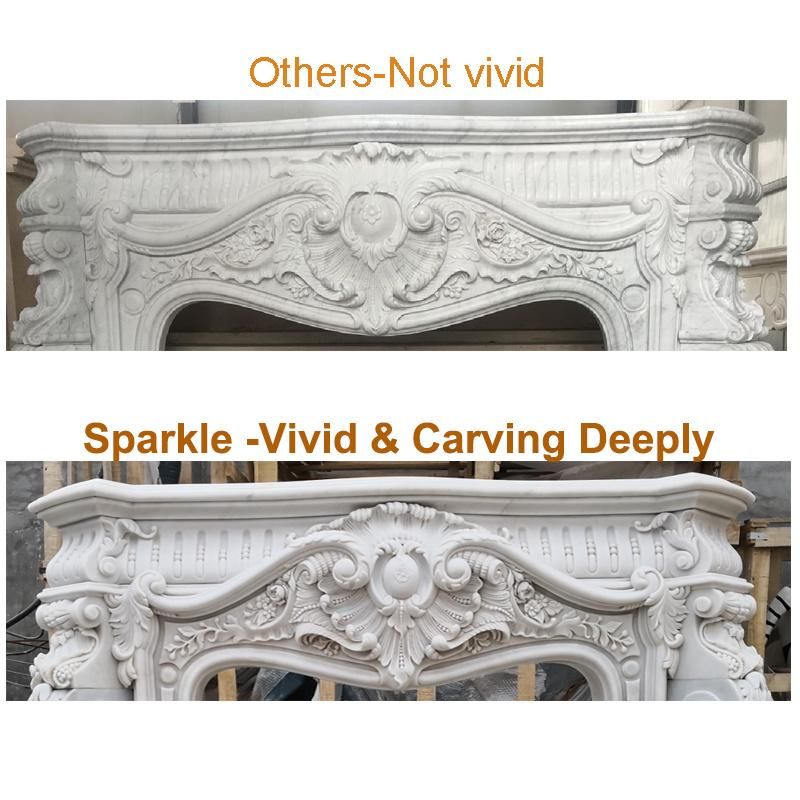 European French Beautiful Marble Carving Design Beige Marble Flower Relief Wall Art for Villa Palace Wall Decor