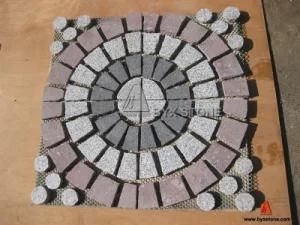 Grey Granite &amp; Red Porphyry Landscape Cobblestone for Garden