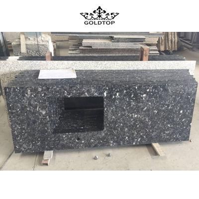 Natural Stone Polished Indoor Decoration Blue Pearl Slab Blue Granite Vanity Top