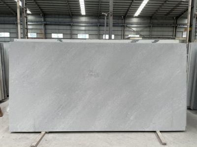 Carrara Fish Maw White Quartz Plate Is Cheap and of High Quality (leather grain surface)