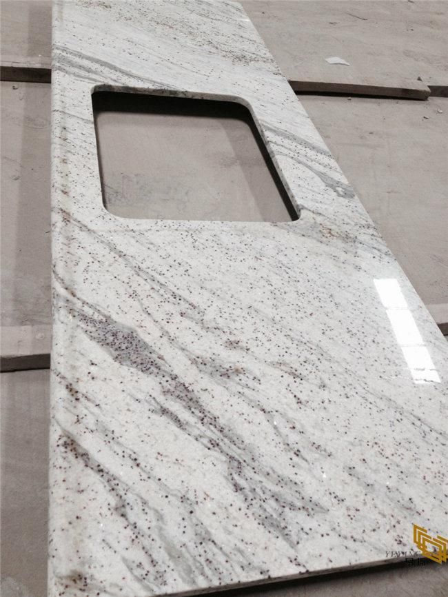 Natural Wholesale River White Granite Prefabricated Countertops for Bathroom Vanity Top/Kitchen Design