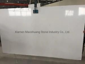 Light Vein Carrara Quartz Stone Slab for Countertops Bathroom Kitchen Wall