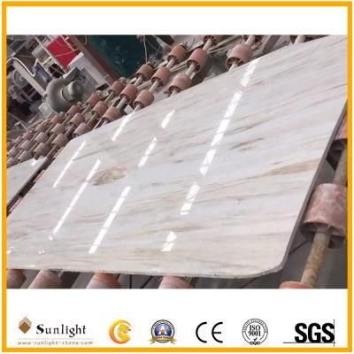 Popular White Eurasian Wooden Veins Marble Stone Slabs for Tiles/Countertops