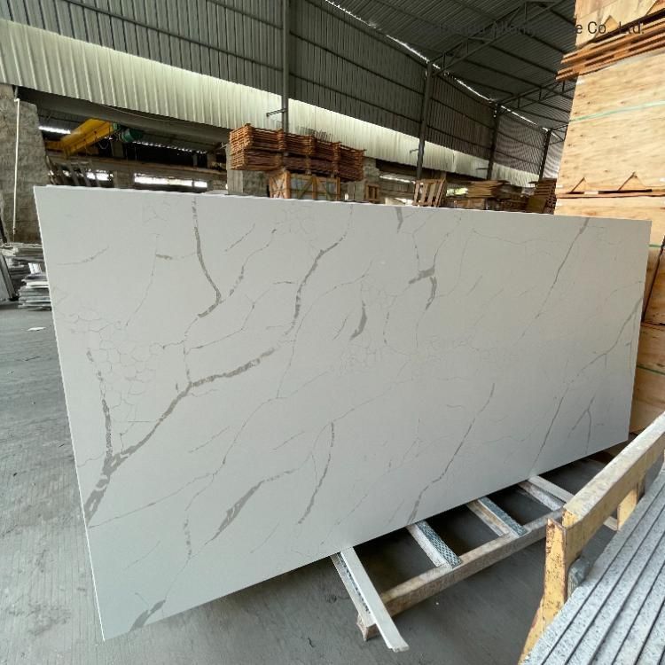 Precut White Quartz Acrylic Solid Surface Kitchen Top