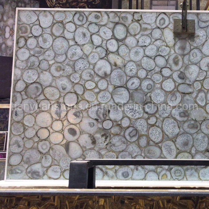 Hotsale Semi Precious Stone Blue Agate Backlit Slab