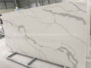 High Quality White Calacatta Quartz Stone Slab Solid Surface