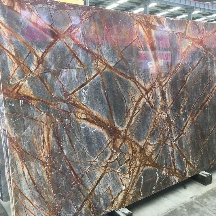 Rainforest Green Brown Marble Vanity Top Countertop for Bathroom