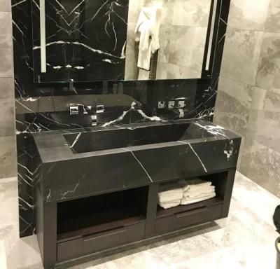 Natural Black Marble Countertops/Vantiy for Kitchen/Bathroom/Construction Hotel Project Wholesale