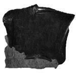Carved Flower Design Black Granite Headstone Blank Tombstone