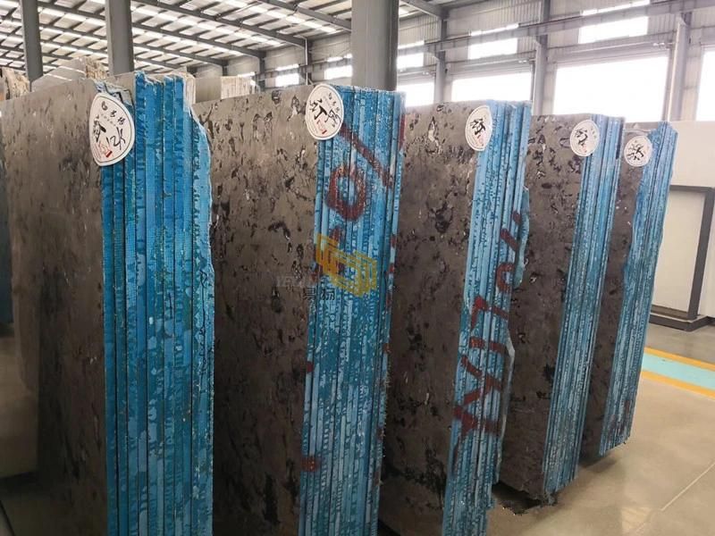 Polished Natural Marble Ink Painting Brown Marble for Kitchen Island/Backsplash/Flooring/Wall/Countertop