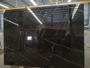 Chinese Nature Stone Nero Marquina Black Marble for Bathroom Floor and Wall