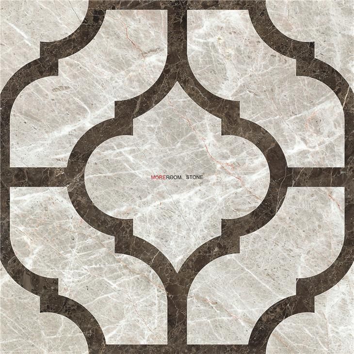 Polished Luxury Water Jet Marble Tile Floor Medallions