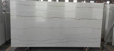 China Manufacture Artificial Quartz Stone Marble Look Countertop Slabs Quartz