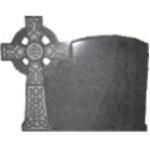 New Style Upright Design Chinese Grey Granite Carved Rose Headstone