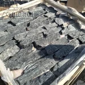 Natural Quart Masonry Stone Black Color Castle Wall Stone