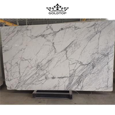 Statuary White Marble Polished/Honed Slab for Bathroom/Flooring Tile/Interior Decoration