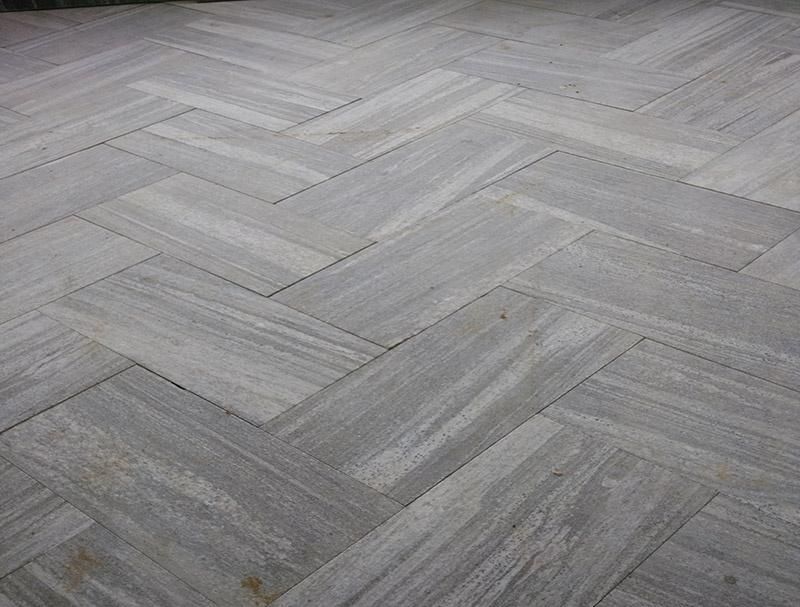 Flamed+Brushed Grey Granite Biasca Gneis G302 Paving Stone for Outdoor