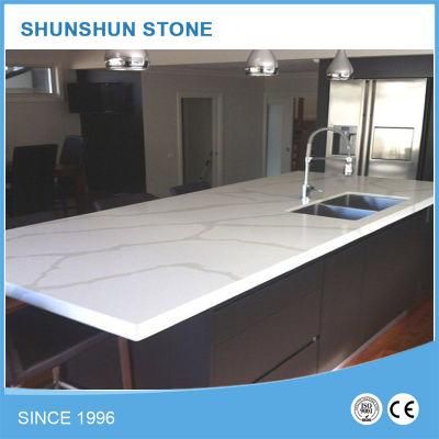 Artificial Stone White Quartz Counter Top for Kitchen