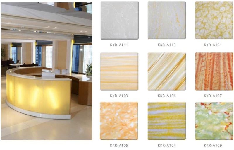 Corian 12mm Translucent Solid Surface Sheet for Background Wall Panels