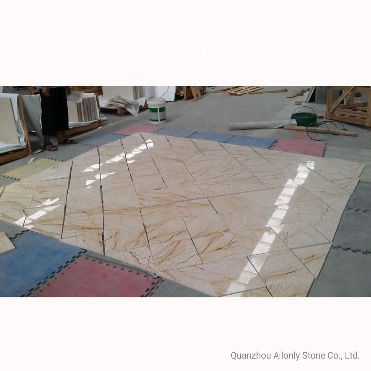 Beige Sofitel Gold Marble with Golden Grain Texture for Interior Hotel Project Decoration