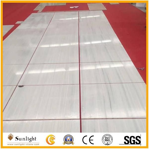 Natural Translucent Marble with Wood Straight Vein Athens White Onyx Slab