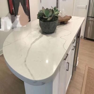 Calacatta White Grey Texture Calacatta Quartz for Villa Work Top Decoration