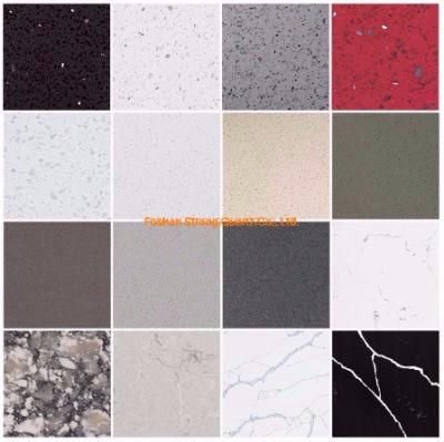 Prefab Polished Star/Sparkle /Cararra /Calacatta White/Black/Grey/Yellow/Blue/Beige/Red Artificial /Engineered Quartz Stone Slabs