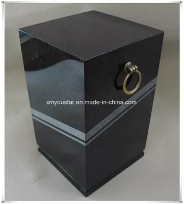 Shanxi Absolute Black Granite Cemation Funeral Urns Design for Funeral Home