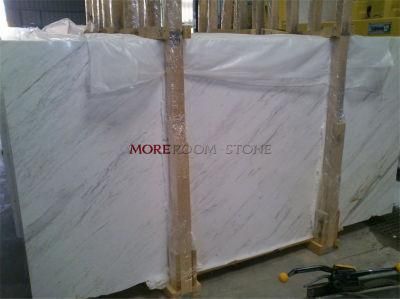 Interior Flooring and Wall Design Thin Grey Vein Volakas White Marble for Sale
